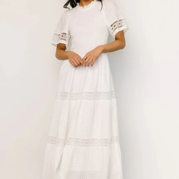 Baltic Born Loveland Geo White Lace Maxi Dress - Picture 6 of 6